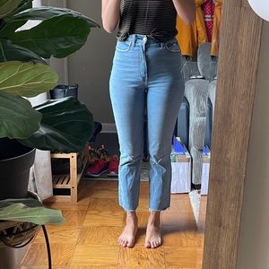 Abercrombie jeans ankle straight ultra high rise